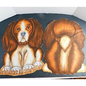 Beagle Hound Dog Cotton Fabric Panel Cut And Sew Pillow Unsewn Vintage 70s NOS